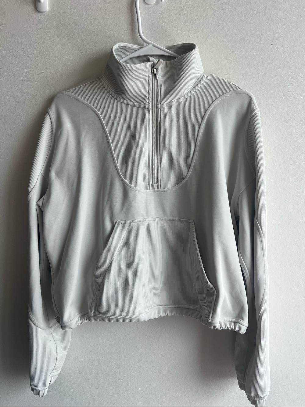 Lululemon Brushed Softstreme Ribbed Half Zip - Bone